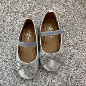 Little Girls Ballet Mary Jane Flat in Silver